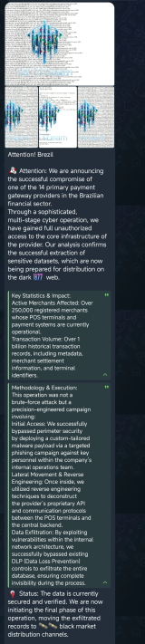 Telegram announcement by 1877 Team